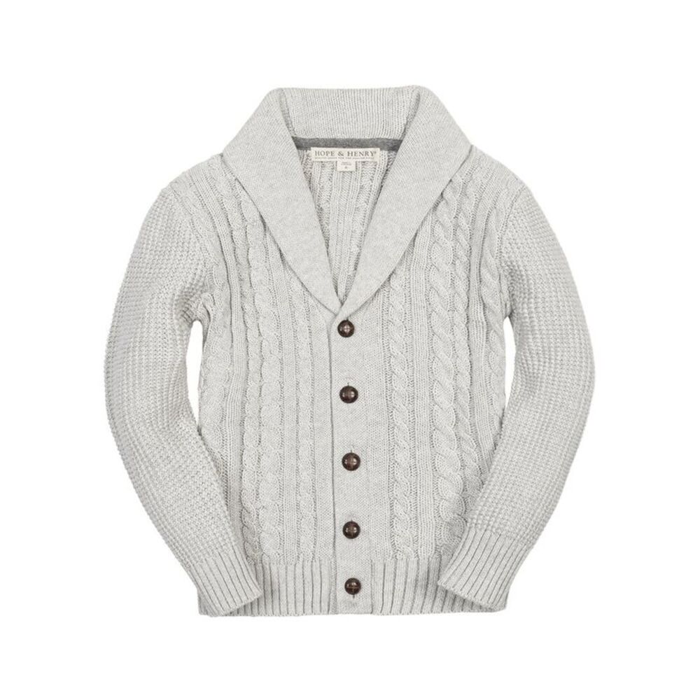 Hope & Henry Boys  Organic Shawl Collar Cardigan